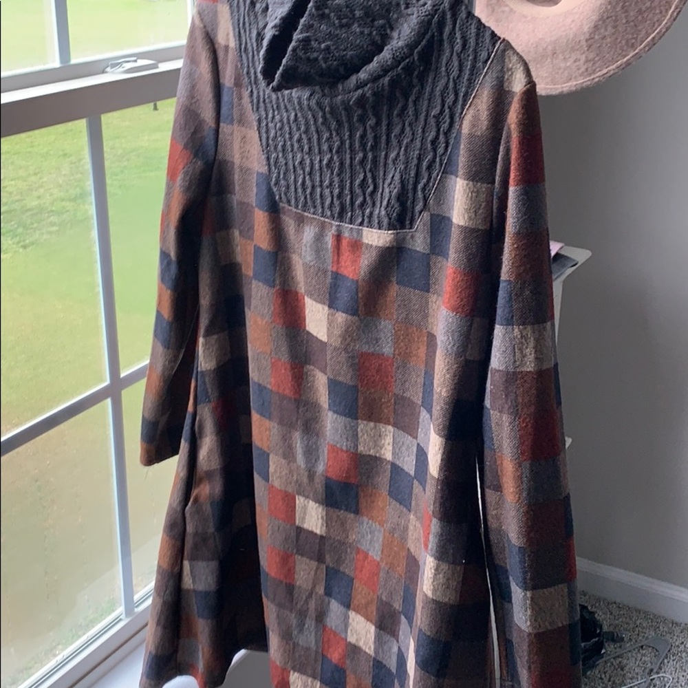 Multicolored sweater dress